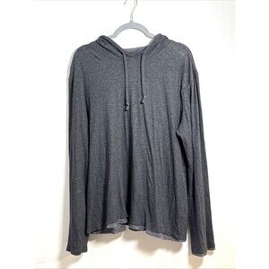 Vince Charcoal Gray Pullover Pima Cotton Hoodie Sweatshirt XL Made in Peru